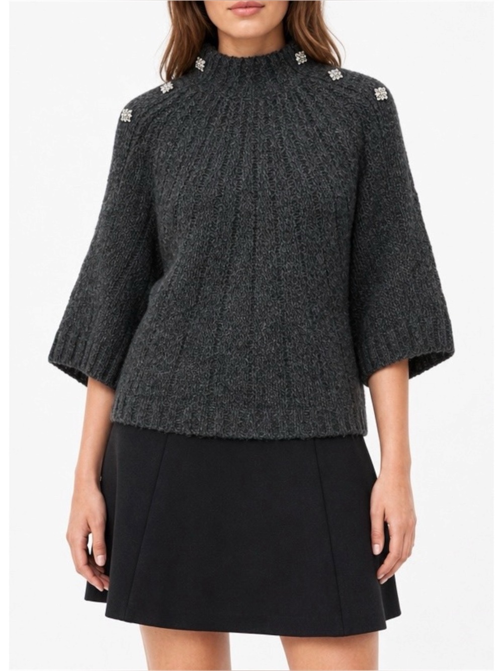 BA&SH Barthy Knit Jumper, Grey, 1/SM